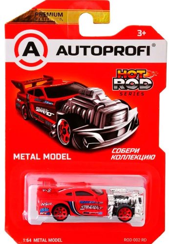 Autoprofi Машинка коллекционная Hot Rod Cars / цвет оранжевый-белый