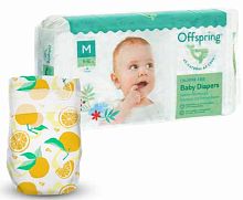 Offspring Подгузники, размер M 6-10 кг, 42 штуки / расцветка Апельсины					