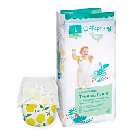 Offspring Трусики-подгузники, L 9-14 кг. 36 штук / расцветка Лимоны					