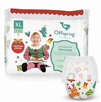 Offspring Подгузники, размер XL, 12-20 кг,  30 штук / расцветка Новый год					