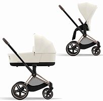 Cybex Коляска 2 в 1 Priam IV Rosegold / цвет Off White (белый), рама розовое золото					